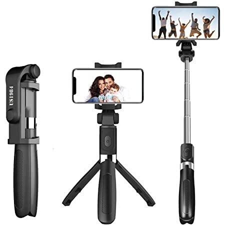 SP TECH Bluetooth Extendable Selfie Stick With Wireless Remote And 2 Level Fill Light For Making TikTok, Vlog Videos And Tripod Stand Selfie Stick For